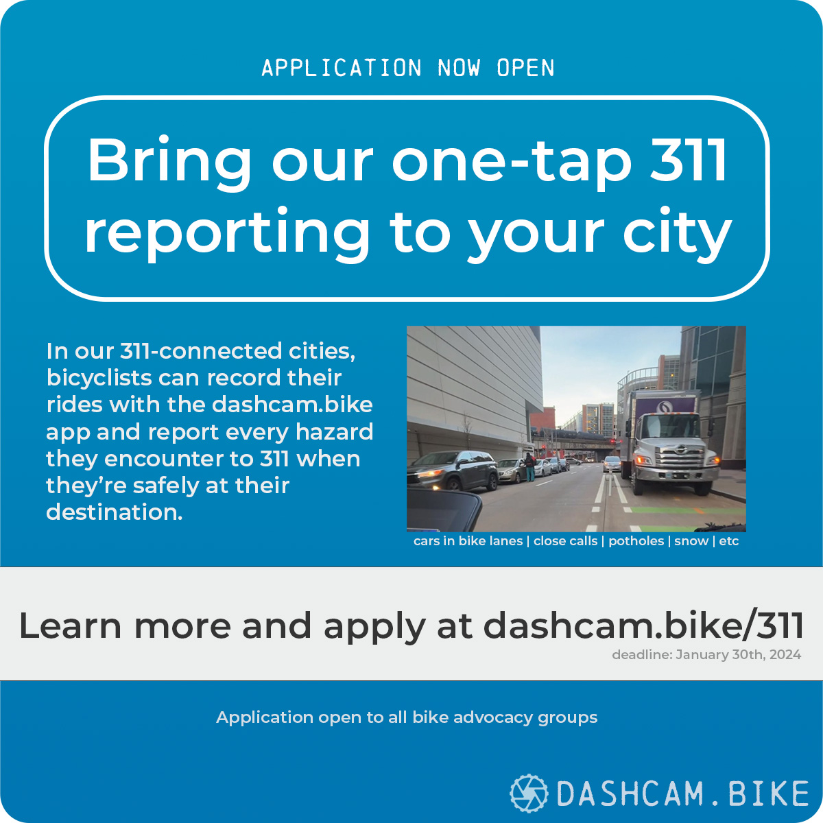 Application infograph: bring our One-Tap 311 Reporting to your city